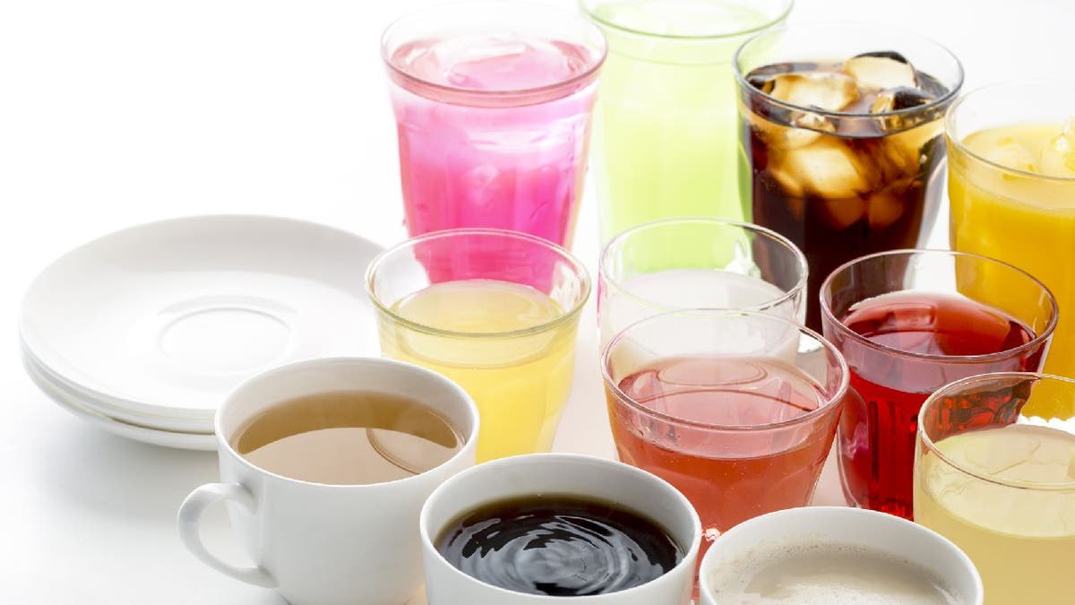 Caffeinated drinks like soda, iced tea, coffee and juice