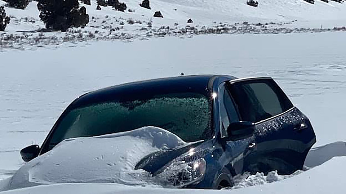 partly snow-covered vehicle