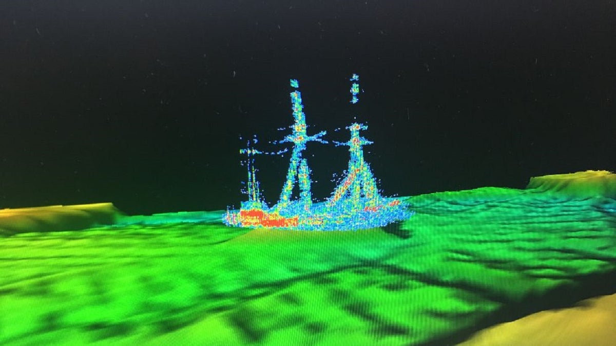 Ironton shipwreck sonar image