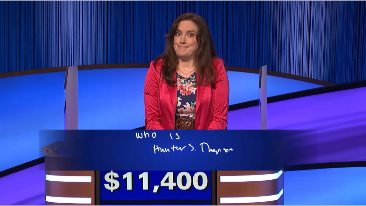 A photo of a "Jeopardy!" contestant