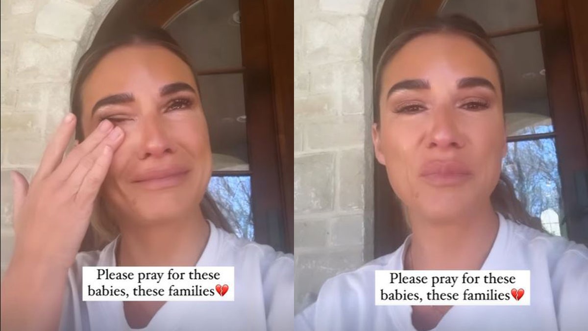 Jessie James Decker wipes away tears during emotional social media post