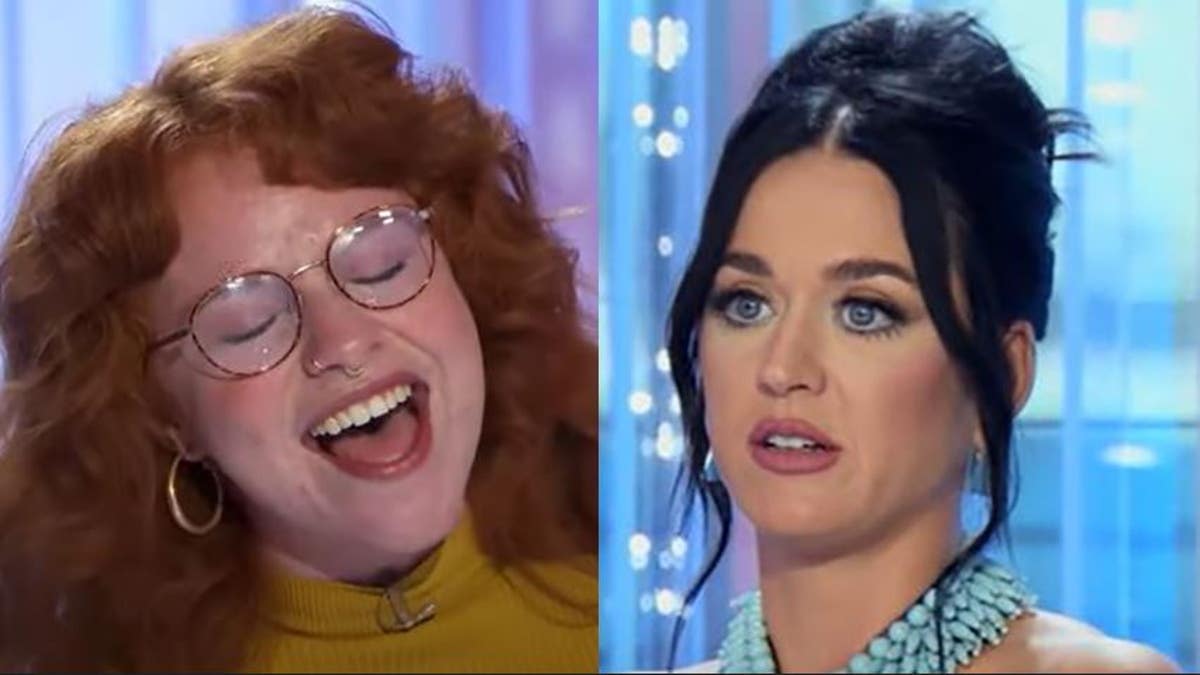 A split of Katy Perry and Sara Beth Liebe during her audition