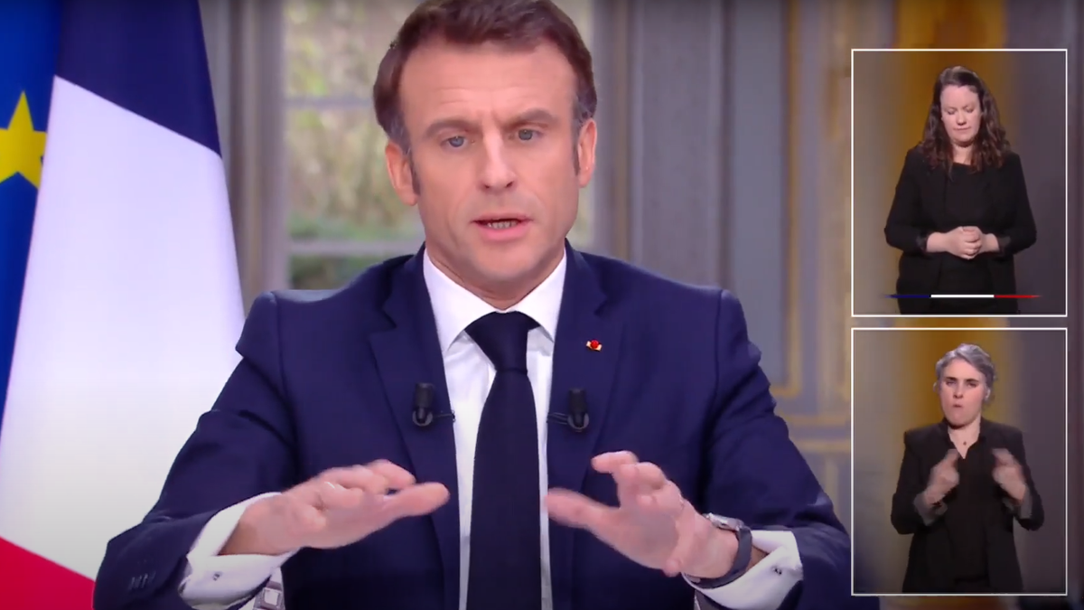 Macron wearing luxury watch