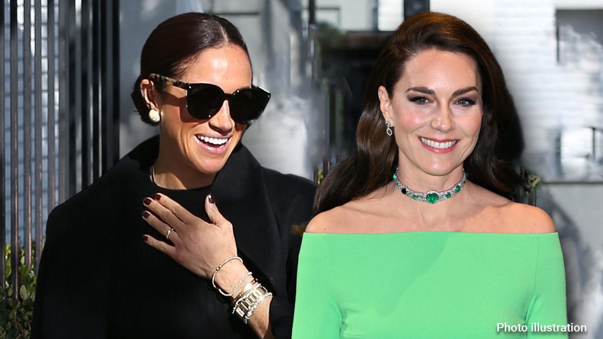 Meghan Markle wears all-black outfit while Kate Middleton rocks green dress on red carpet