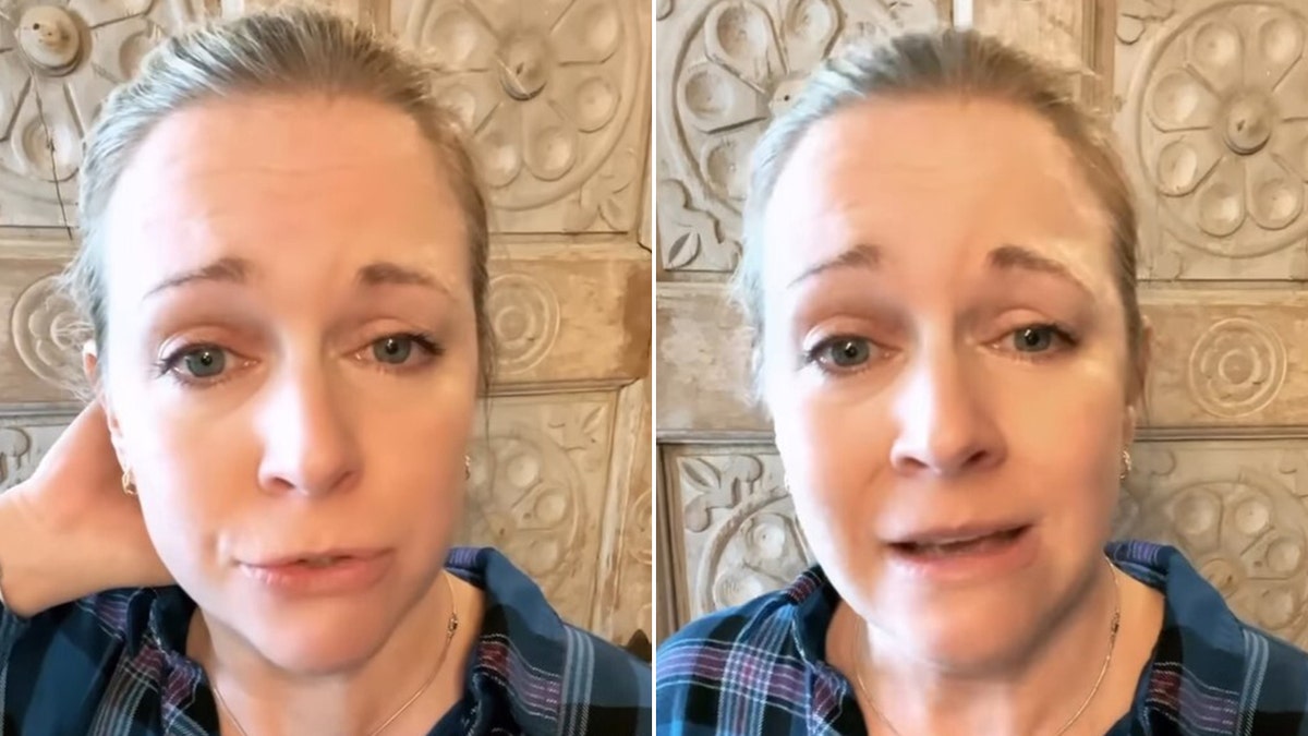 Melissa Joan Hart tears up in an Instagram video.