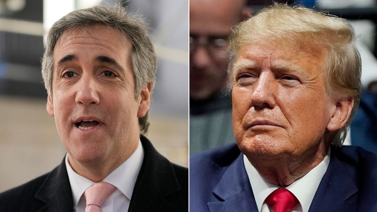 The photo is cropped of Michael Cohen and Trump side by side