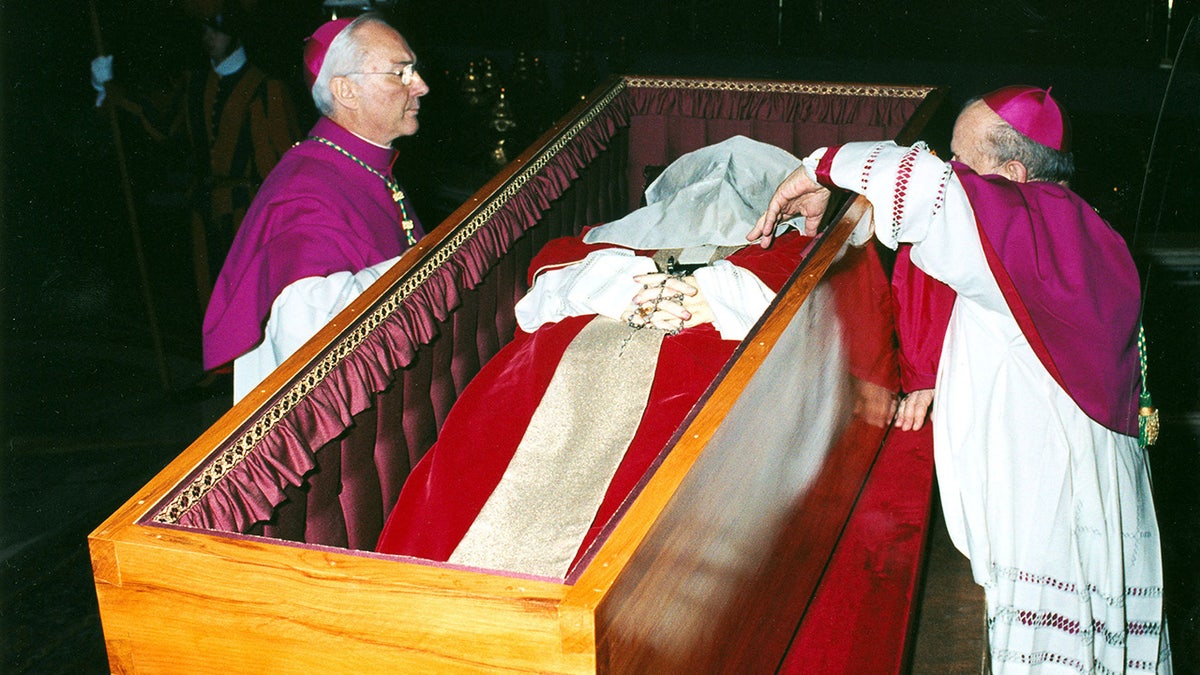 Pope John Paul II coffin casket dead