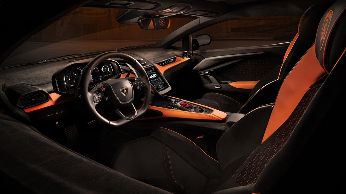 The Revuelto has digital displays for both the driver and passenger.