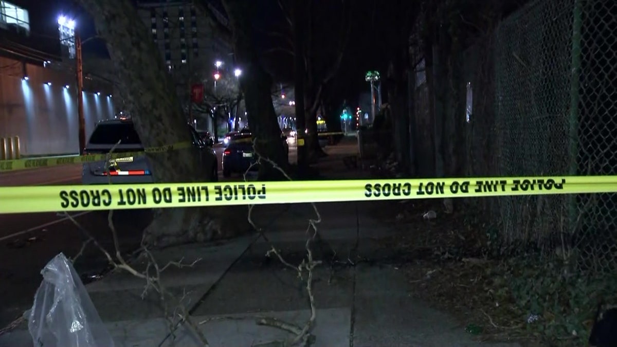 Yellow tape at Philadelphia crime scene