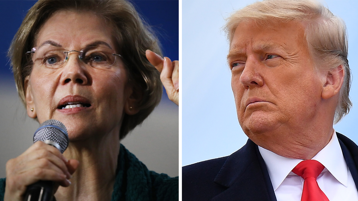 Donald Trump and Elizabeth Warren side-by-side