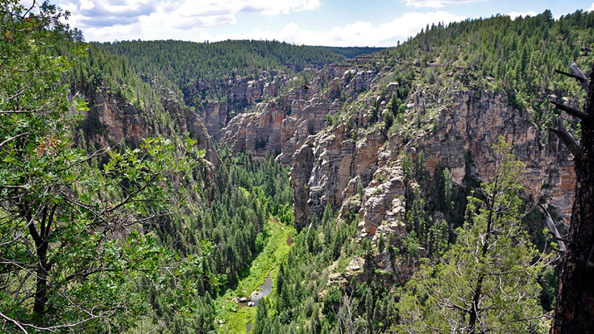 West Clear Creek canyon and cliffs