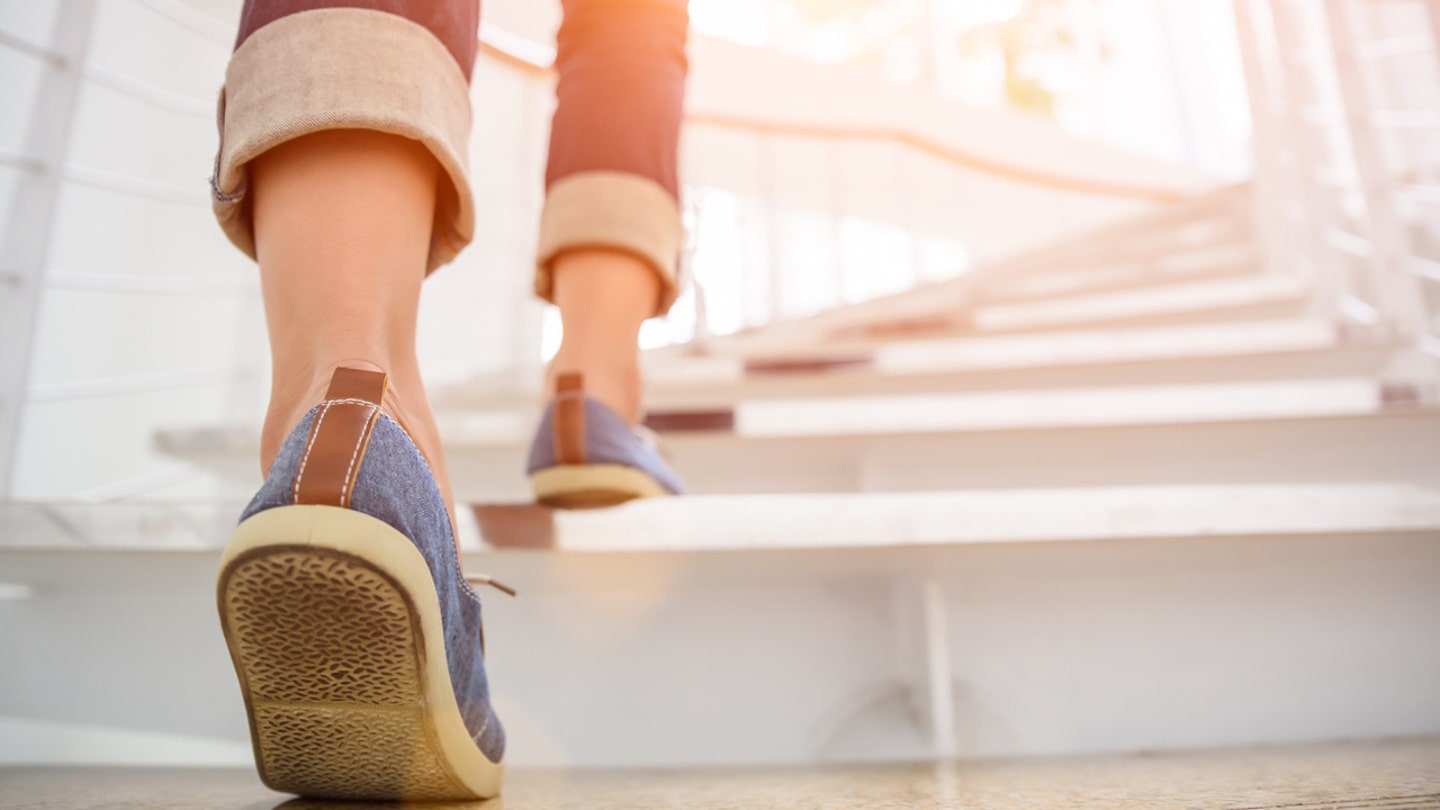 woman shoes stairs