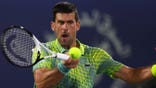 Novak Djokovic plays in Dubai