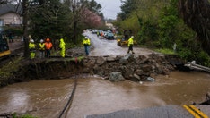 Monterey beach, California, levee breached amid atmospheric river that forced evacuations, washed out roads