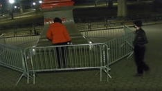 NYPD video shows wanted suspects caught on camera defacing Christopher Columbus statue