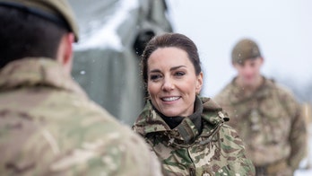 Kate Middleton wears camo gear as she visits Irish Guards with new honorary colonel title