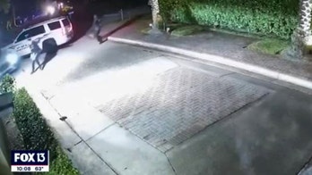 Florida burglary suspect hits police officer with car, takes off: video
