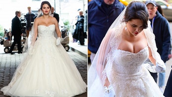 Selena Gomez spotted in wedding dress enjoying 'a regular day at work' after sharing relationship status