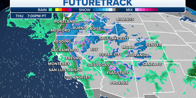 The futuretrack in the West through Thursday night