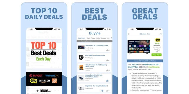 يقارن BuyVia الأسعار من كبار تجار التجزئة بما في ذلك Amazon و Best Buy و Home Depot.