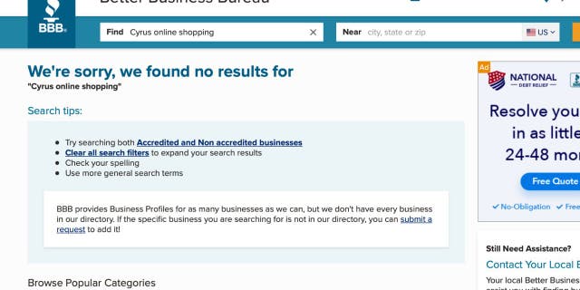 Situs web Better Business Bureau dapat membantu menentukan apakah bisnis itu sah.