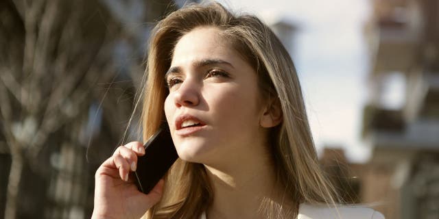 Woman talking on phone