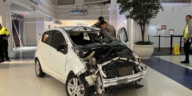 The compact car in the Wilmington International Airport terminal.