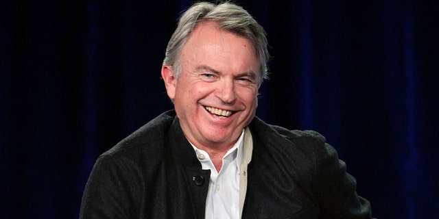 Sam Neill speaking on the "Alcatraz" panel for Fox TCAs