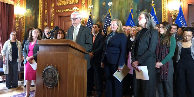 Democratic Wisconsin Gov. Tony Evers is pushing for a repeal of the state's 1849 abortion ban ahead of April 4's high-stakes Supreme Court election.