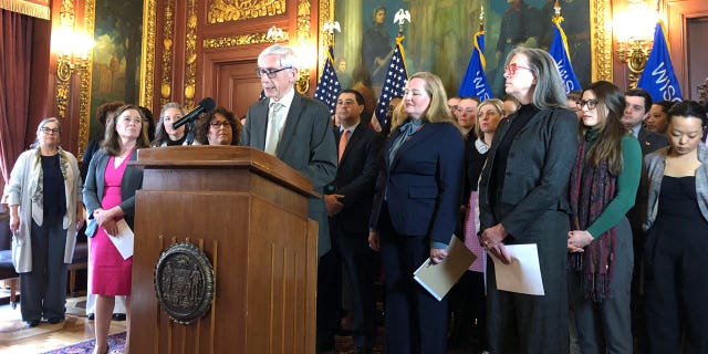 Democratic Wisconsin Gov. Tony Evers is pushing for a repeal of the state's 1849 abortion ban ahead of April 4's high-stakes Supreme Court election.