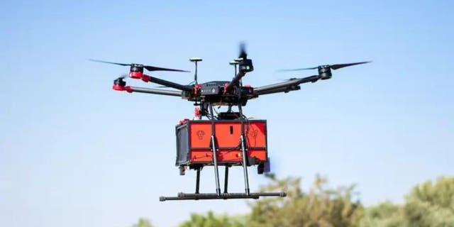 Flytrex drone delivers an item
