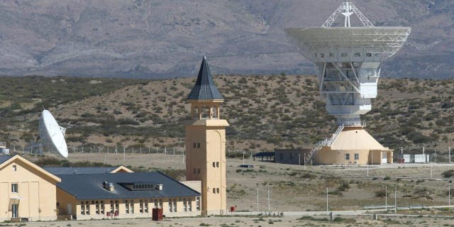 The installations of a Chinese space station are seen in Las Lajas, Argentina on January 22, 2019.