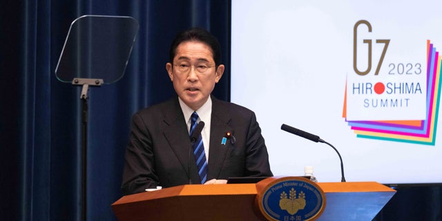 Japanese Prime Minister Fumio Kishida speaks during his news conference in Tokyo, Japan on February 24, 2023. 