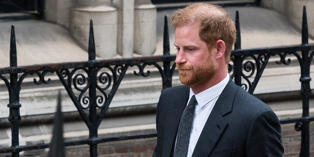 Prince Harry, Duke of Sussex, leaves the High Court after attending the fourth day of a preliminary hearing in a privacy case against Associated Newspapers, the publisher of the Daily Mail, over alleged phone tapping and privacy breaches in London March 30, 2023.