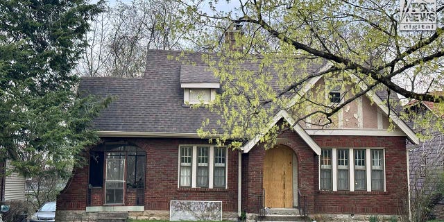 The house of alleged Covenant School shooter, Audrey Hale, is boarded up.