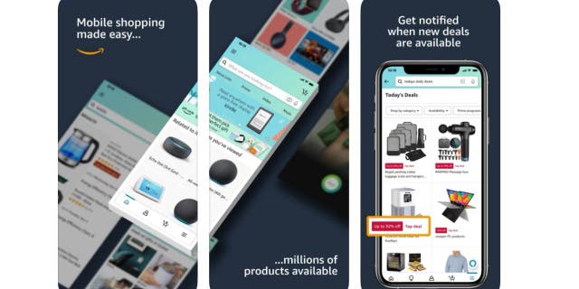 Aplikasi Amazon Shopping memungkinkan Anda berbelanja dan membandingkan harga.
