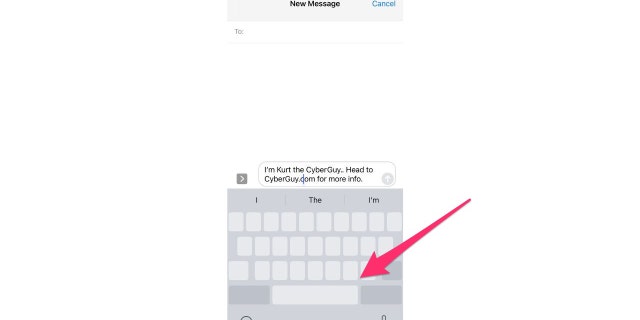 Then, you can move your cursor by sliding your finger to the right or left.