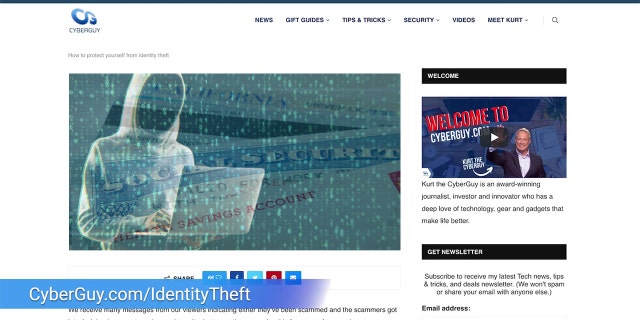 Learn more about how to protect your identity from theft.