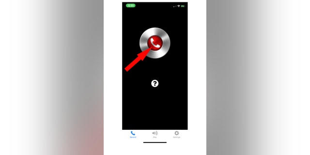 Press the record button to start recording a call.