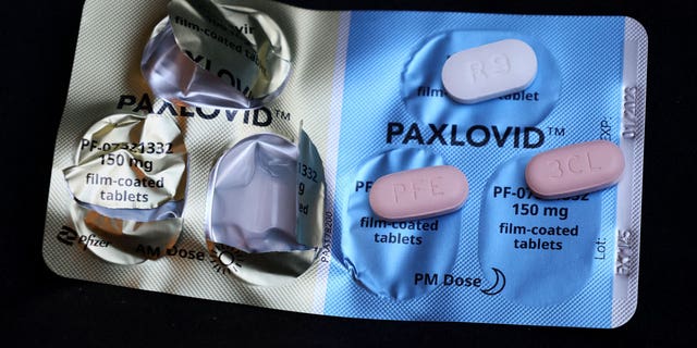 Paxlovid, Pfizer's anti-viral medication to treat the coronavirus disease (COVID-19), is displayed in this picture illustration taken on Oct. 7, 2022