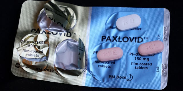 Paxlovid, Pfizer's anti-viral medication to treat the coronavirus disease (COVID-19), is displayed in this picture illustration taken on Oct. 7, 2022