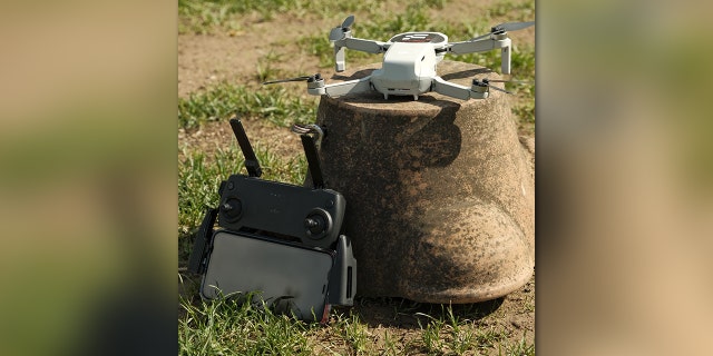 A delivery drone and controller.