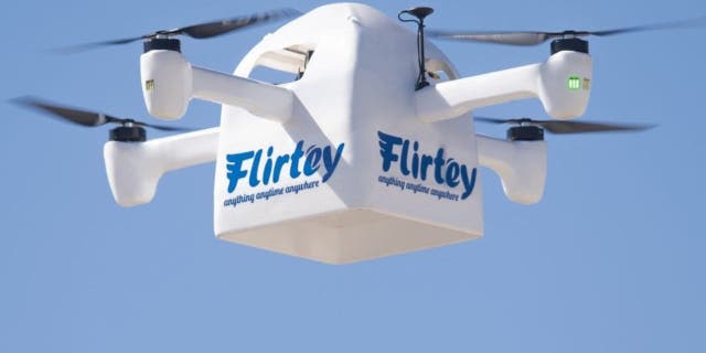 Flirtey drones are already working with several restaurants.