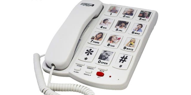 A speed-dial phone helps loved ones make calls in an emergency.