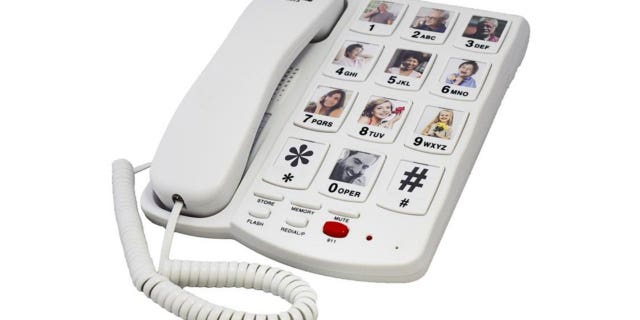 A speed-dial phone helps loved ones make calls in an emergency.