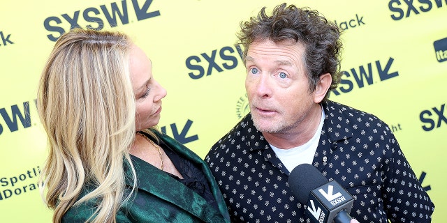 Michael J. Fox attended the showing with his wife Tracy Pollan.