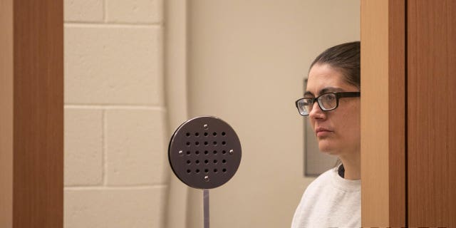 Victoria Fox appears before the court during her sentencing at San Diego Superior Courthouse in San Diego, CA on Tuesday, Feb. 28, 2023. Fox was sentenced to 25 years to life for the murder of a newborn baby under her care in 2021.