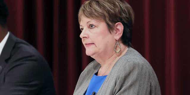 Janet Protasiewicz, a Milwaukee County Judge and state Supreme Court contender participates in a candidate forum at Monona Terrace in Madison, Wis. Jan. 9, 2023.