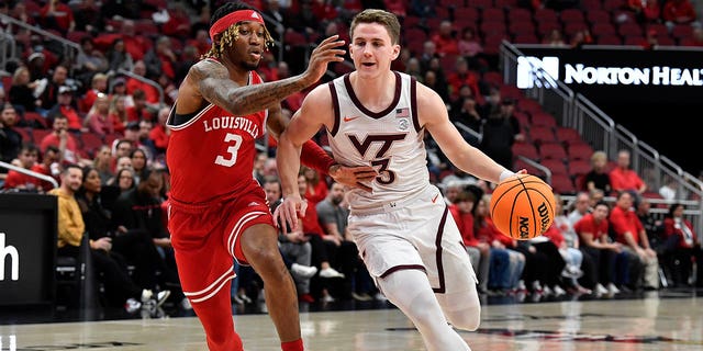 Louisville-Virginia Tech men’s basketball game turns ugly as dog relieves itself on court during halftime gig
