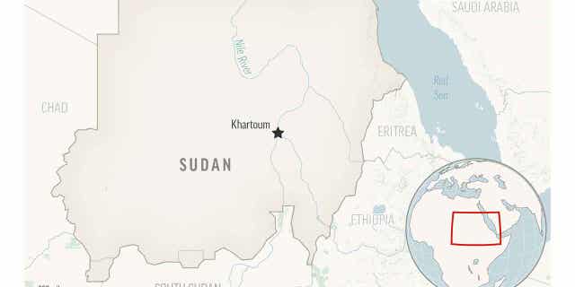 Locator map of Sudan